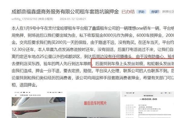 持续发酵！大学生租车3毫米划痕被索赔近7万汽车租赁协会发声(图5)